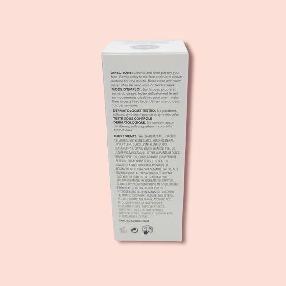 SATURDAY SKIN Rub-A-Dub Refining Peel Gel NIB 2.53 Ounces - Picture 3 of 5